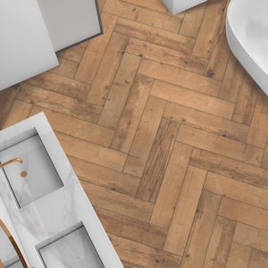 Denali Sunset Brown 8 in. x 36 in. Matte Porcelain Floor and Wall Tile (13.6 sq. ft./Case)