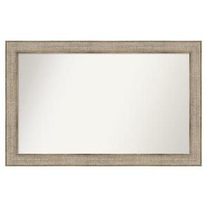 Trellis Silver 50 in. x 32 in. Custom Non-Beveled Wood Framed Bathroom Vanity Wall Mirror