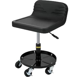 Rolling Garage Stool 300 LBS. Capacity Mechanic Seat 5.7 in. to 20.5 in. with 360-degree Swivel Wheels and Tool Tray