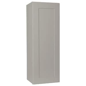 Shaker 15 in. W x 12 in. D x 42 in. H Assembled Wall Kitchen Cabinet in Dove Gray