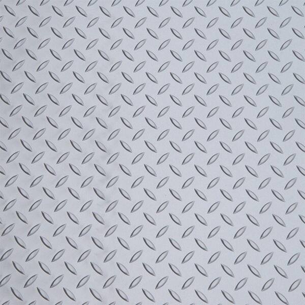 Diamond Deck Metallic Silver 5 ft. x 3 ft. PVC Flooring Door Mat
