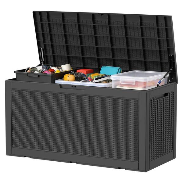 Yardgrace 100 gal. Waterproof Deck Box Outdoor Storage Box for Patio ...