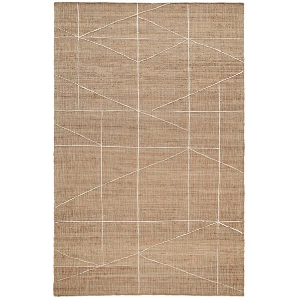 Judson Handwoven Jute Natural/Ivory 4 ft. x 6 ft. Indoor Area Rug
