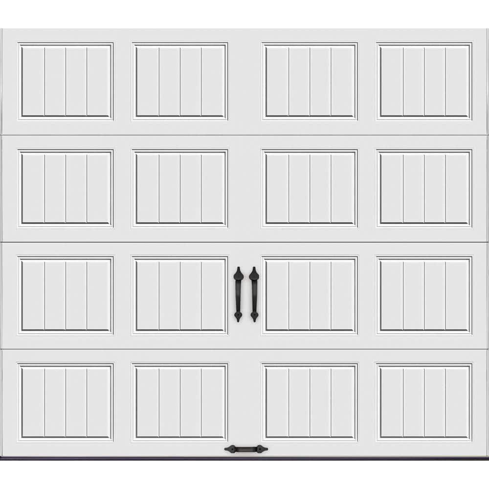 Gallery Steel Short Panel 8 ft x 7 ft Insulated 18.4 R-Value White Garage D
