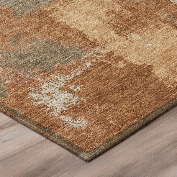 Chantille Machine Washable Indoor/Outdoor Abstract ACN2913 Paprika 10 ft. x 14 ft. Area Rug