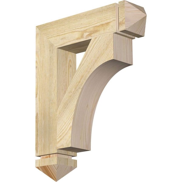 Ekena Millwork 4 in. x 22 in. x 18 in. Douglas Fir Westlake Arts and Crafts Rough Sawn Bracket