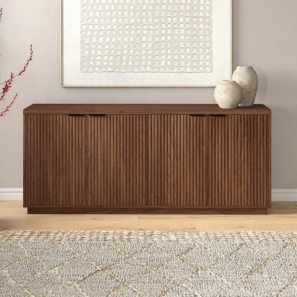 Meyer&Cross Mansfield Satin Walnut MDF 68 in. Buffet Table BF2338