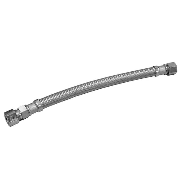 3/8 in. Compression x 3/8 in. O.D. Compression x 16 in. L Flexible Braided Stainless Steel Delta Style Faucet Connector