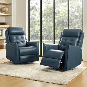 Turquoise Rocker Recliner JAYDEN CREATION Sonia Transitional Turquoise 30.5 in. Wide Genuine ...