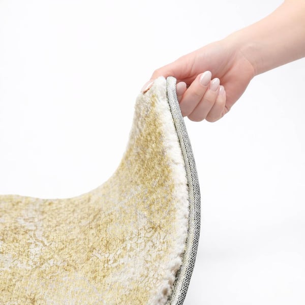Dream Shag Premium Machine Washable Abstract ADS769 Gold 9 ft. x 12 ft. Area Rug