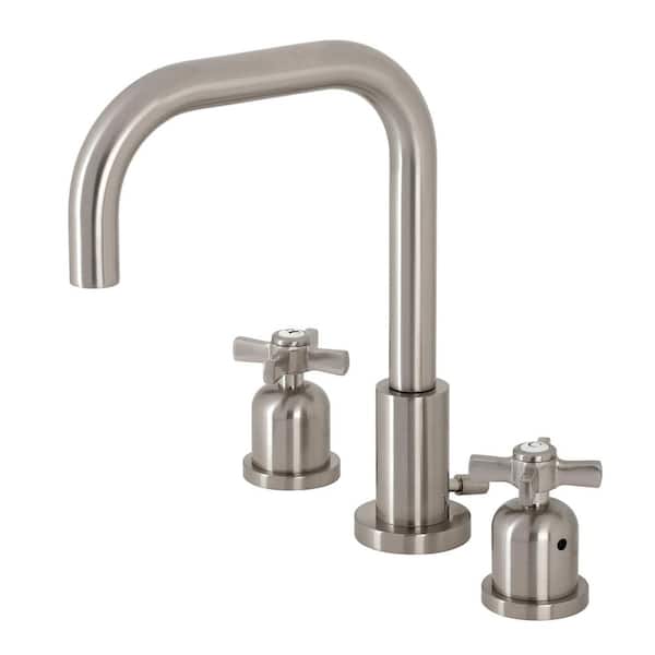 Kingston Brass Millennium 8 in. Widespread 2-Handle Bathroom Faucet in Brushed Nickel