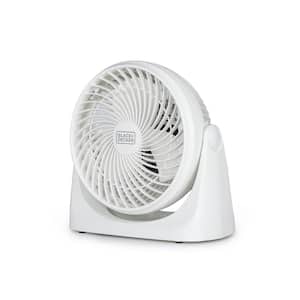 7 in. 3 Fan Speed Settings Portable Turbo Fan with 90-Degree Tilt Angle Fan for Small Desk, White