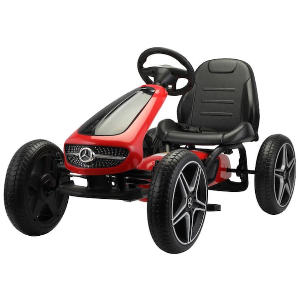TOBBI Mercedes Benz Go Kart Kids Ride-On Racer Cars 4 Wheel Pedal Powered  Bike Kart Toy in Red TH17Y0588 - The Home Depot