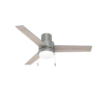 Brunner 52 in. Indoor Matte Silver Ceiling Fan with Light Kit Included