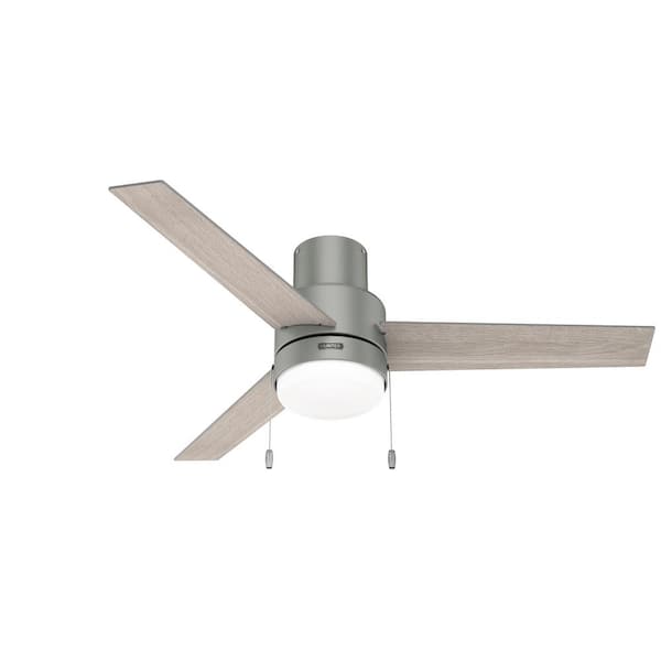 Hunter Brunner 52 in. Indoor Matte Silver Ceiling Fan with Light Kit Included