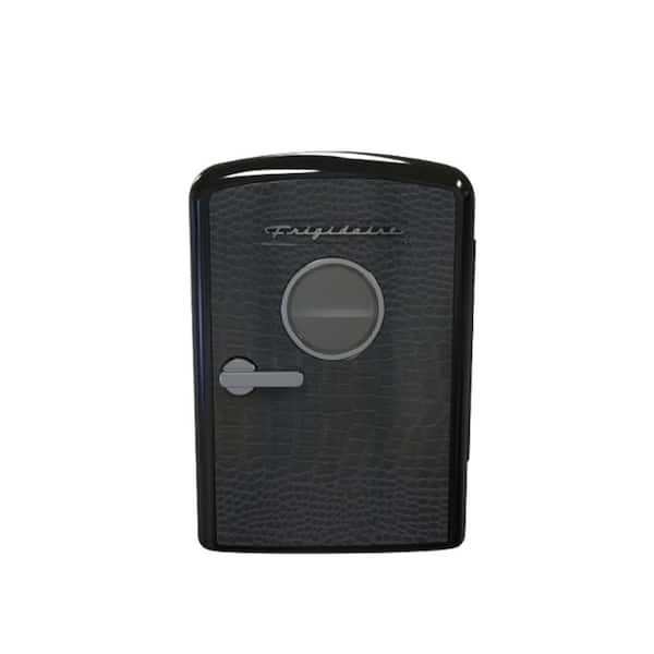 12 in. 0.18 cu. ft. 9-Can Retro Mini Refrigerator Beauty Cooler Without Freezer in Black