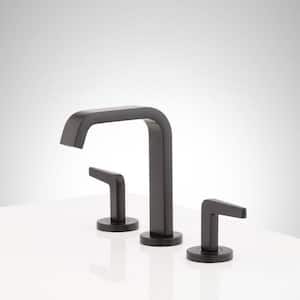 Drea 8 in. Widespread Double Handle Bathroom Faucet in Matte Black
