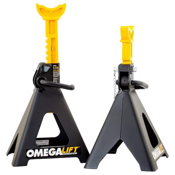 Omega Lift 6-Ton Double Locking Pin Jack Stands - Pair