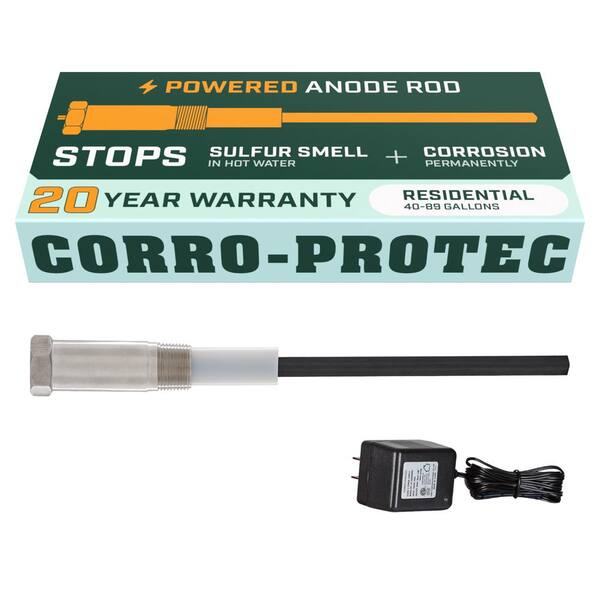 CORROPROTEC Powered Anode Rod For 40 Gal. to 89 Gal. Water Heater 96387 The Home Depot