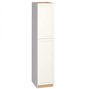 Westfield Feather White Shaker Stock Assembled Pantry Kitchen Cabinet (18 in. W x 23.75 in. D x 90 in. H)