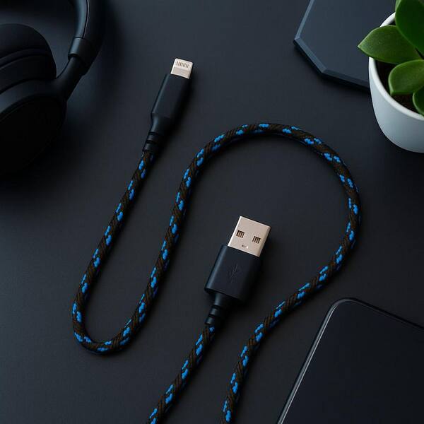 Miger Coiled Lightning Cable [2Pack 4FT] 4 in 1 Multi