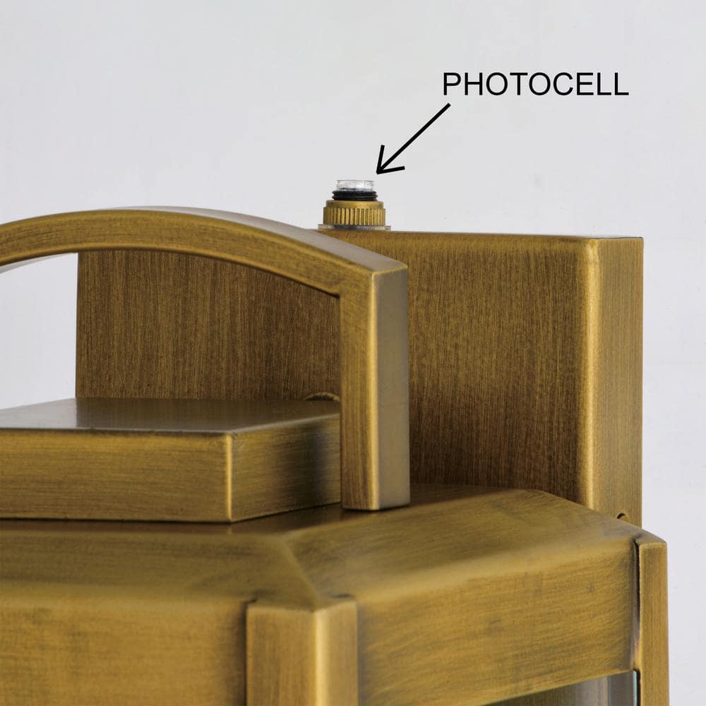 Kinzie Vintage Brass Gold Dimmable Outdoor Wall Sconce
