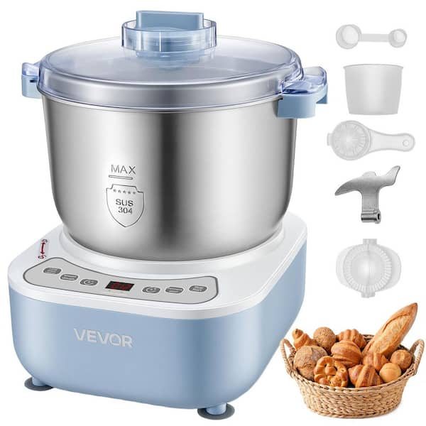 Dough Mixer 6.9 Qt. Electric Dough Maker with Ferment Function, 304 Stainless Steel Bowl, Timer, Face-Up Control Panel
