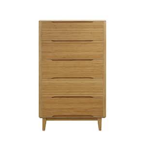 Currant 5-Drawer Caramelized 19 in. L x 32 W x 52.2 in. H