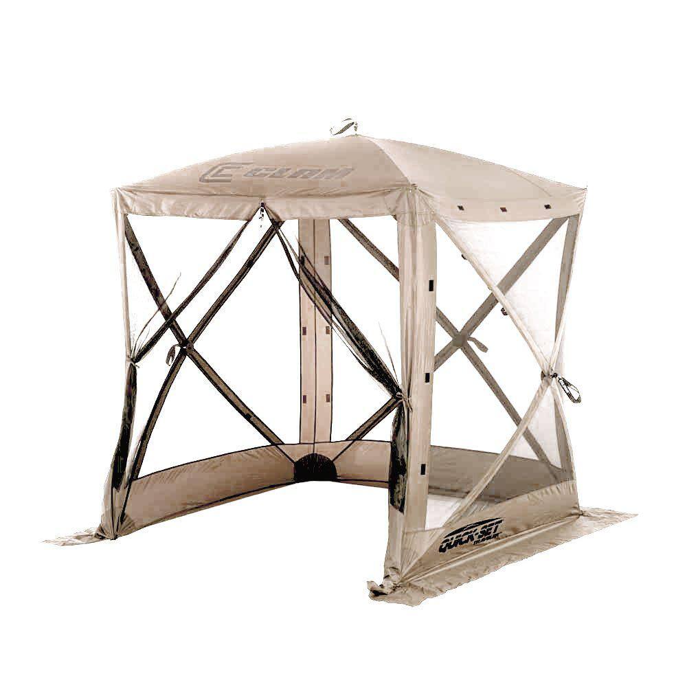 UPC 719921142439 product image for Clam Quick-Set Traveler Portable Tan Camping Outdoor Gazebo Canopy Shelter | upcitemdb.com