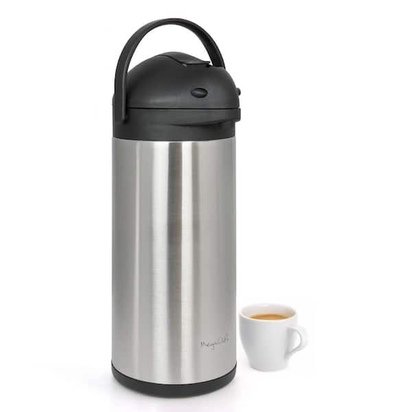 21 Cup Silver Stainless Steel Vacuum Body Pump Cap Air Pot
