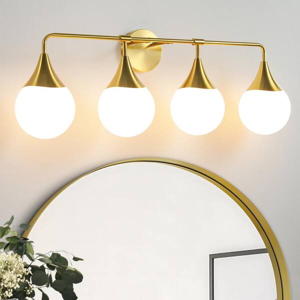 Emliviar Brushed Gold Vanity Light – Modern Farmhouse Wall Sconce For Bathroom, Bedroom & More
