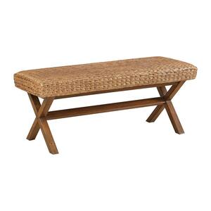 Seadrift Brown Dining Bench 45 in. W x 17 in. D x 18 in. H Bench