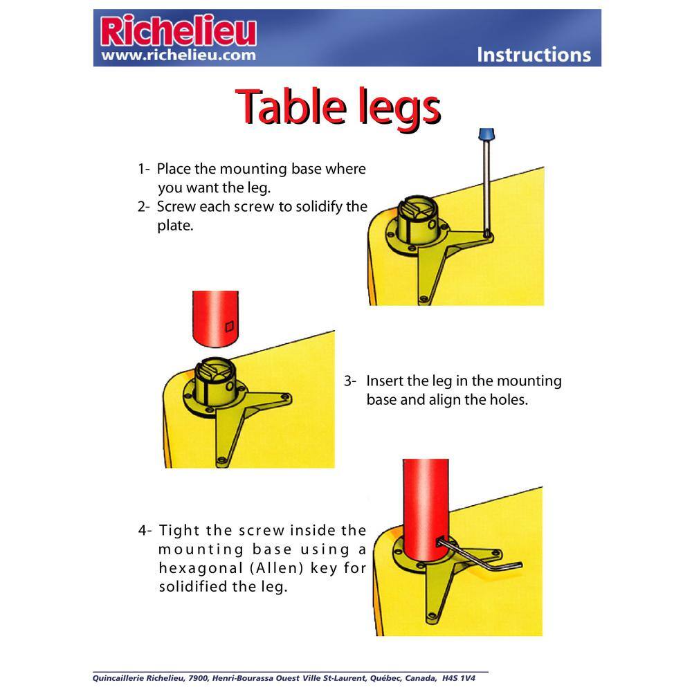 Adjustable Chrome Finish 28" Table Leg with Levelling Foot