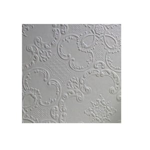 Alfred Paintable Supaglypta White & Off-White Wallpaper Sample