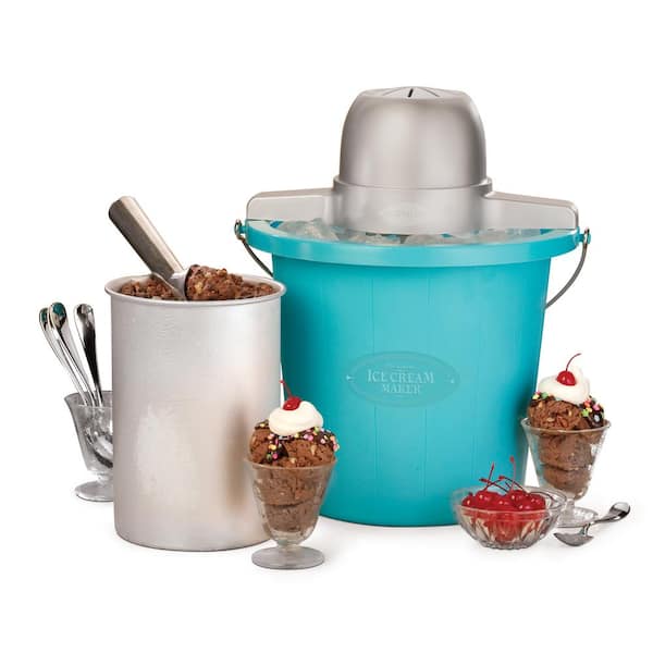 Nostalgia 4 Qt. Electric Ice Cream Maker with Easy-Carry Handle PICM4BG -  The Home Depot
