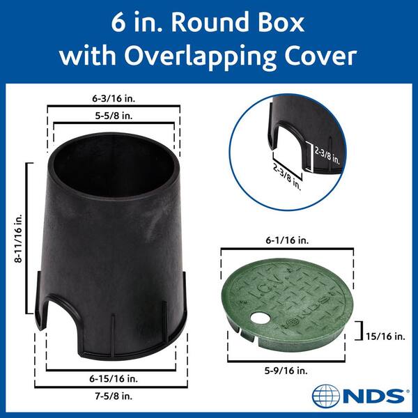 NDS 6 In Round Green Irrigation Control Valve Cover 107C for sale online 
