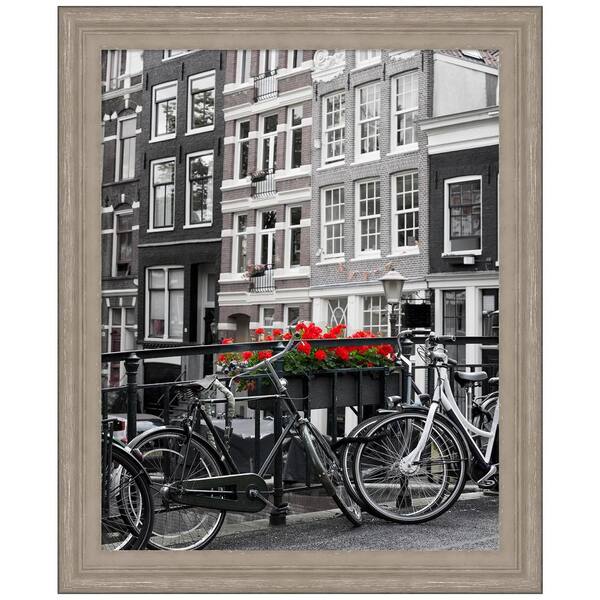 Amanti Art 16 in. x 20 in. Curve Greywash Wood Picture Frame Opening Size