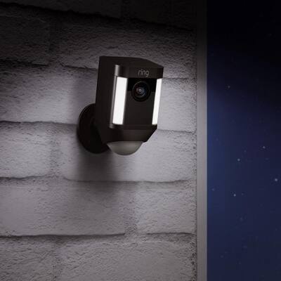 Wireless Video Doorbell with Spotlight Cam Battery Black