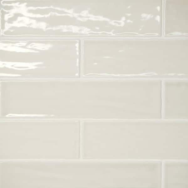 Marin 2.5 in. x 10 in. Glossy Sand Dollar (Beige) Ceramic Subway Subway Tile (5.09 sq. ft. /Carton)