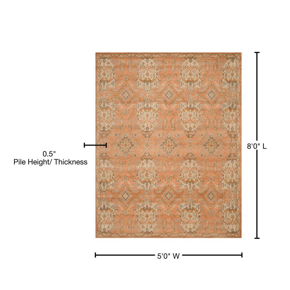 Handmade Red Floral Wool 10' x 14' Tufted Rug