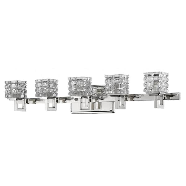 5.75 in. Clear Indoor Hardwired Sconce with Bulbs Included