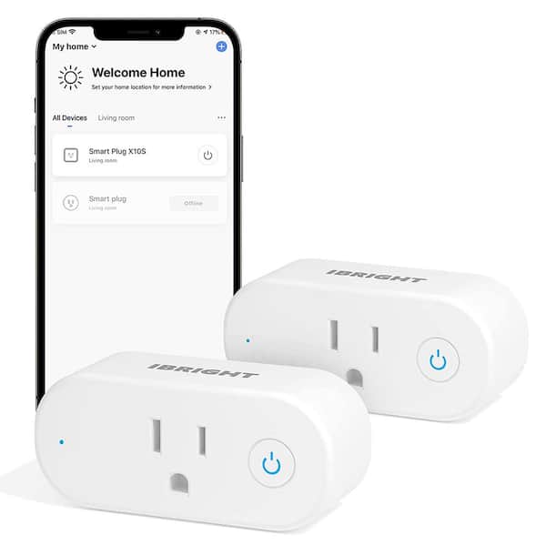 IBRIGHT:iBright Smart Wi-Fi Outlet Plug with 2 USB Ports Works with Alexa  and Google Assistant X10S - The Home Depot