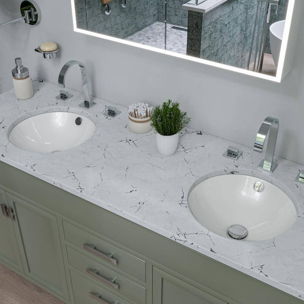 Polished Chrome Gooseneck 6.19" Widespread Bathroom Faucet