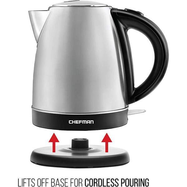 Chefman 1.7L Stainless Steel Electric Kettle with Auto Shut-Off
