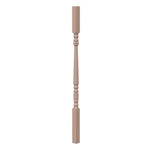 EVERMARK Stair Parts 31 in. x 1.1/4 in. 5205 Unfinished Hemlock Square Top Wood Baluster for Stair Remodel