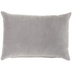 Jordan Grey Geometric Cotton 20 in. X 14 in. Throw Pillow