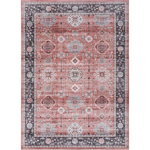 Fulton Brick  doormat 2 ft. x 3 ft. Medallion Traditional Area Rug