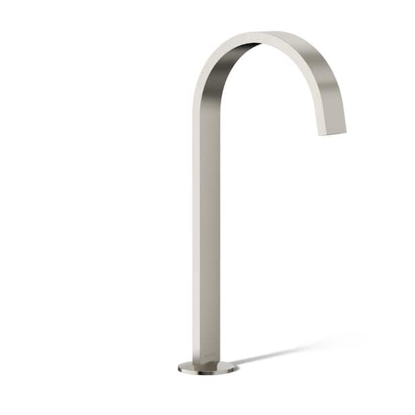 KOHLER Components Bathroom Sink Faucet Spout with Ribbon Design 1.2 GPM in Vibrant Polished Nickel