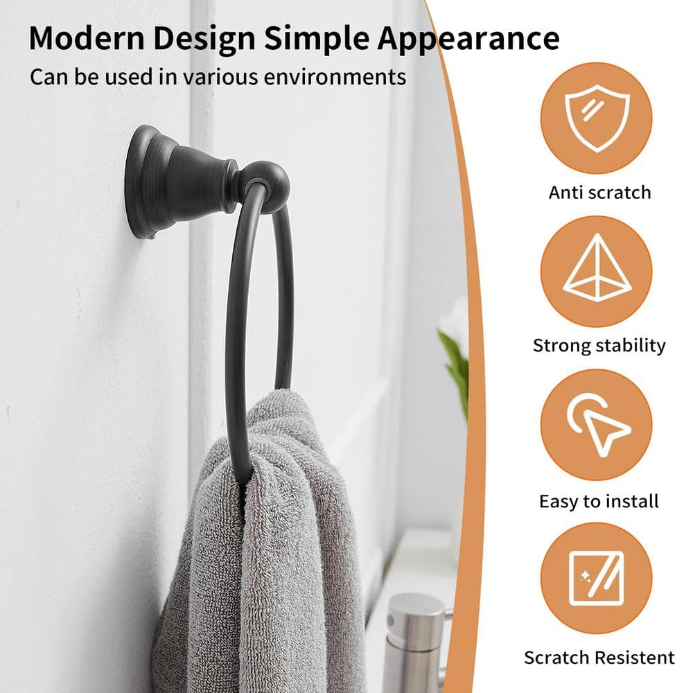 Bronze Wall Mounted Circular Towel Ring