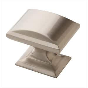Candler 1-1/4 in. (32 mm) Satin Nickel Square Cabinet Knob (10-Pack)